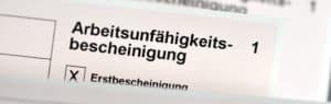 Arbeitsunfähigkeitsbescheinigung vom Arzt