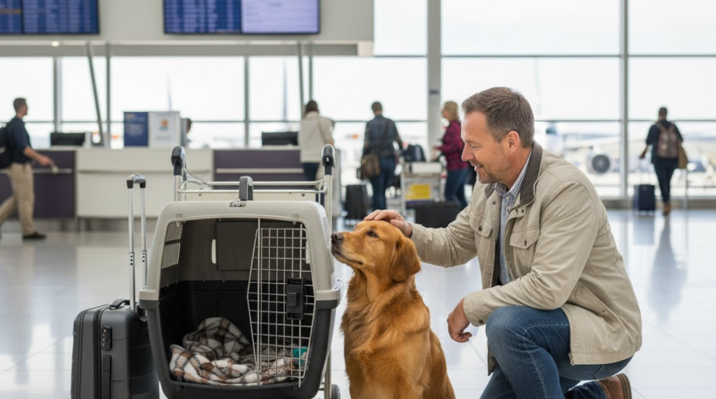 Hund im Flugzeug zählt als Reisegepäck