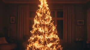Ein brennender Weihnachtsbaum begründet häufig eine Haftungspflicht für den Besitzer.
