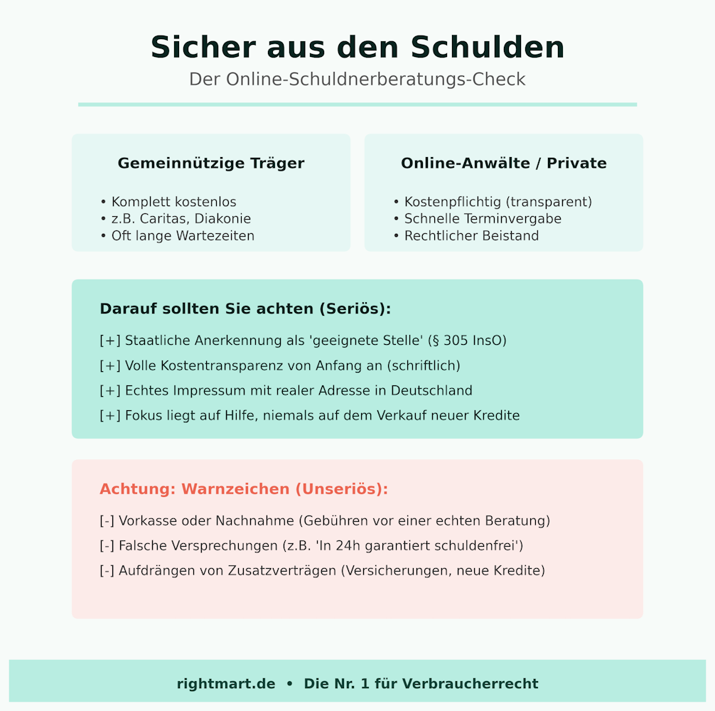 Infografik: Schuldnerberatung online